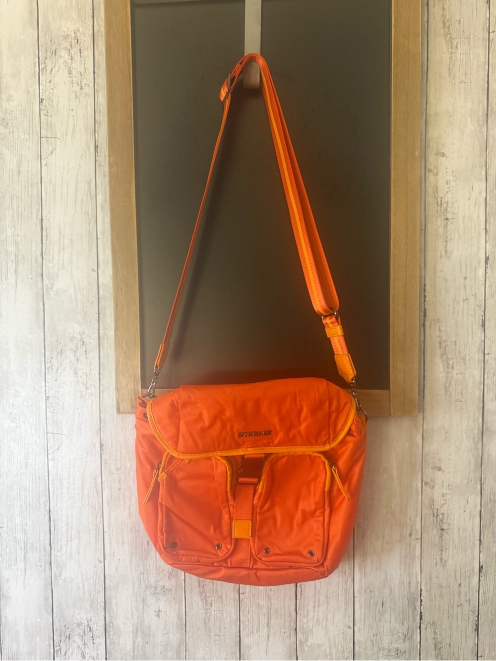 MZ Wallace Sm/Medium Shoulder Bag Orange Nylon
Crossbody Pouch Purse